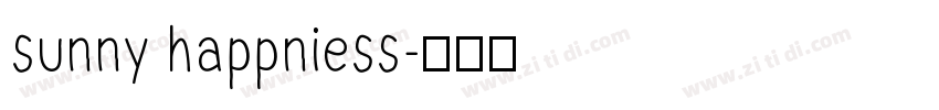 sunny happniess字体转换